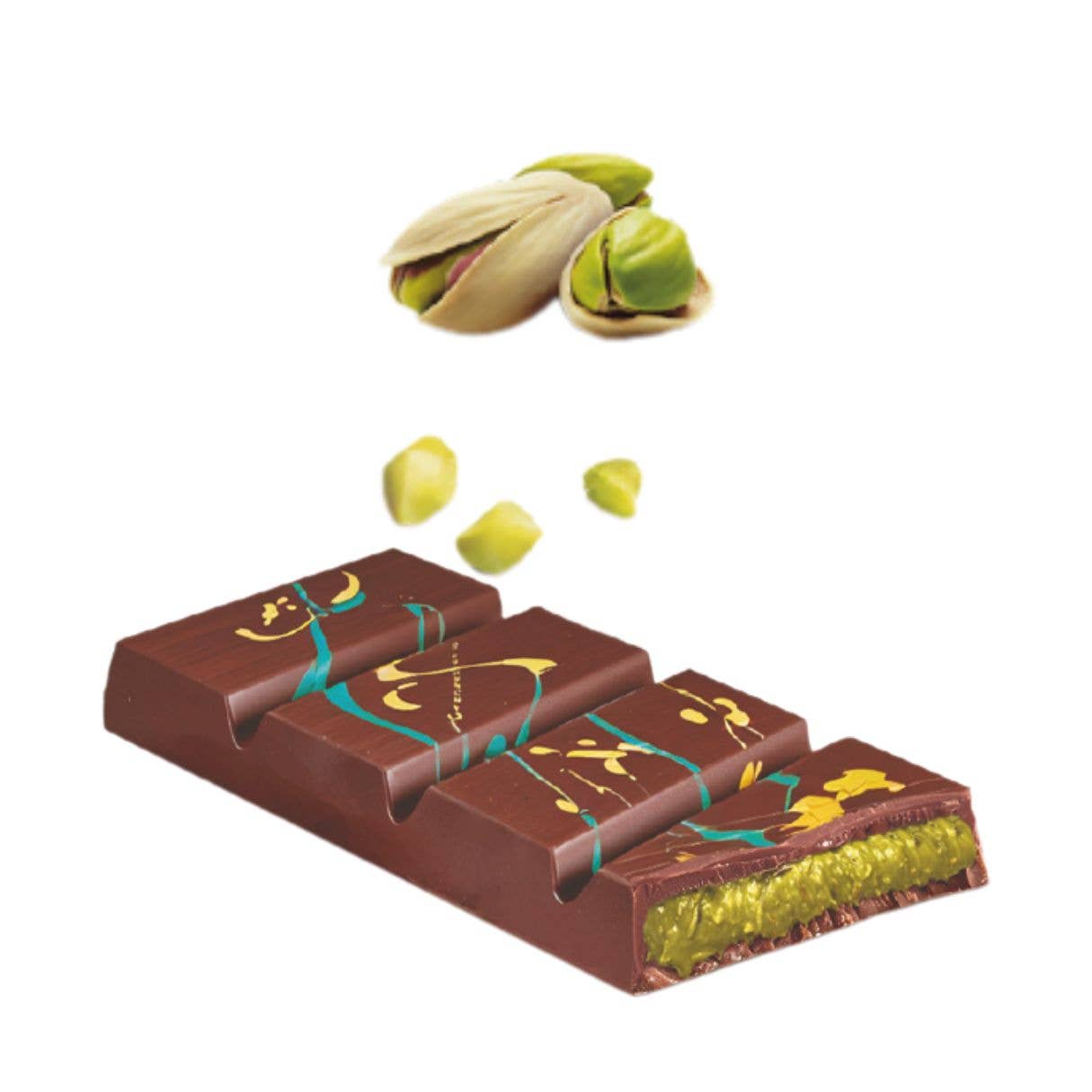 Dubai Milk Chocolate w Kadayif & Pistachio 7.05oz - 36ct
