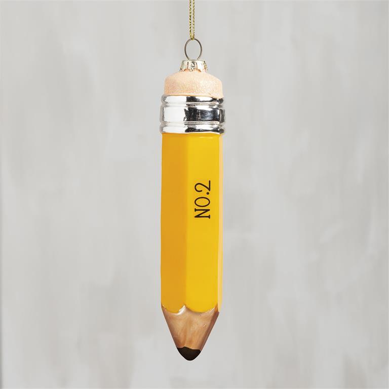 Glass Pencil Ornament