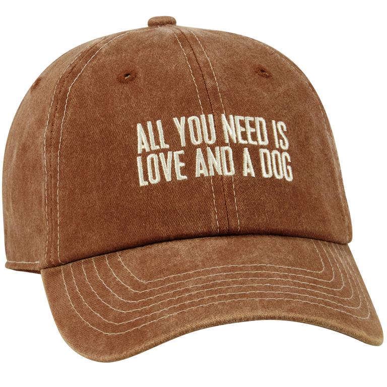 All You Need Is Love And A Dog Baseball Cap