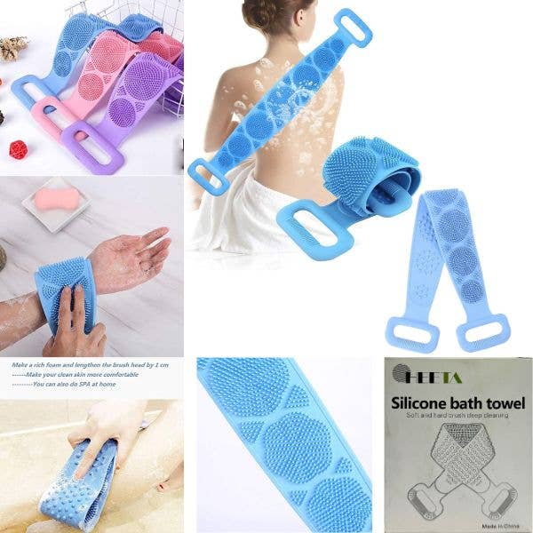 Heeta Shower Products - 28" Silicone Double Sided Bath Towel