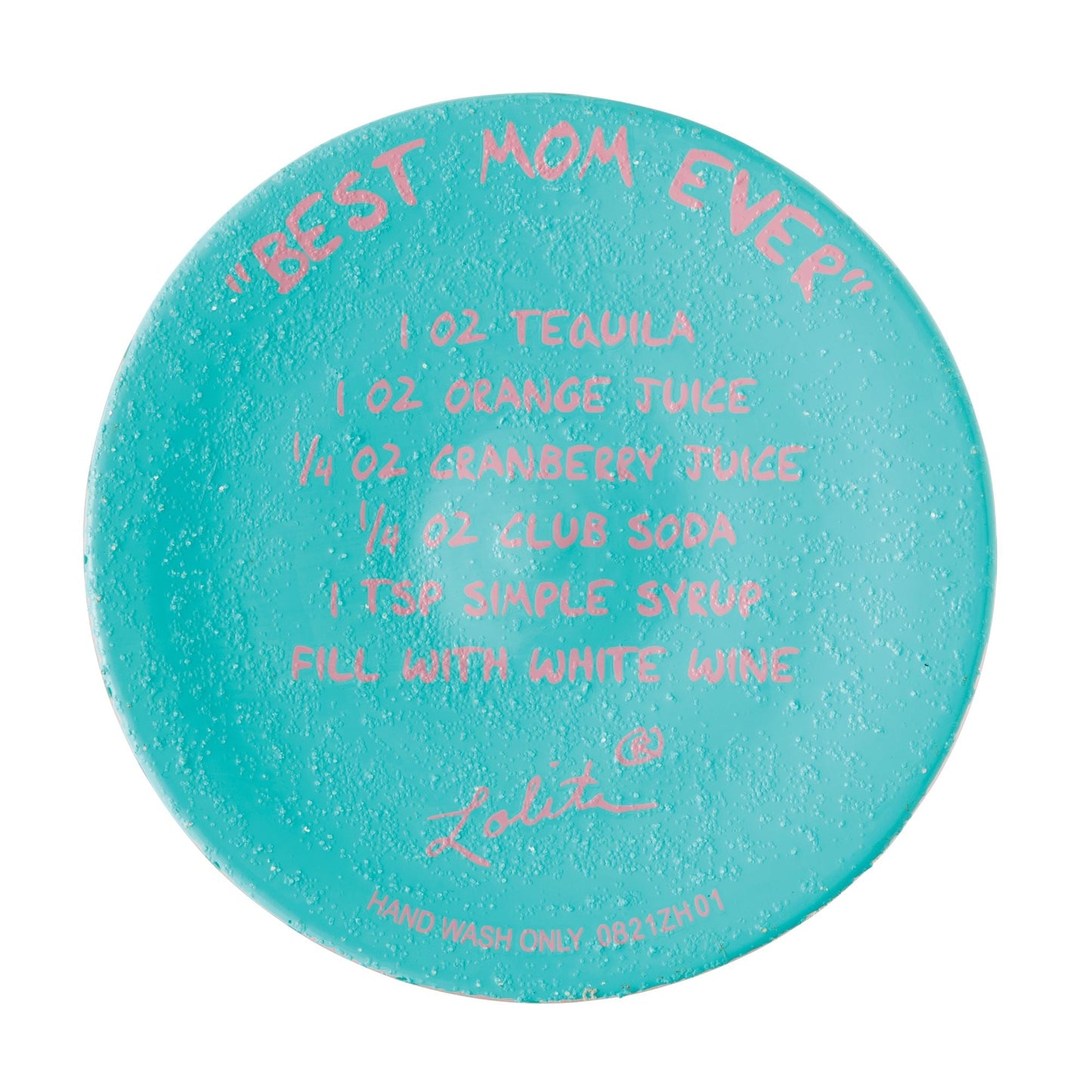 "Best Mom Ever" Hand-Painted Wine Glass, 15 oz.
