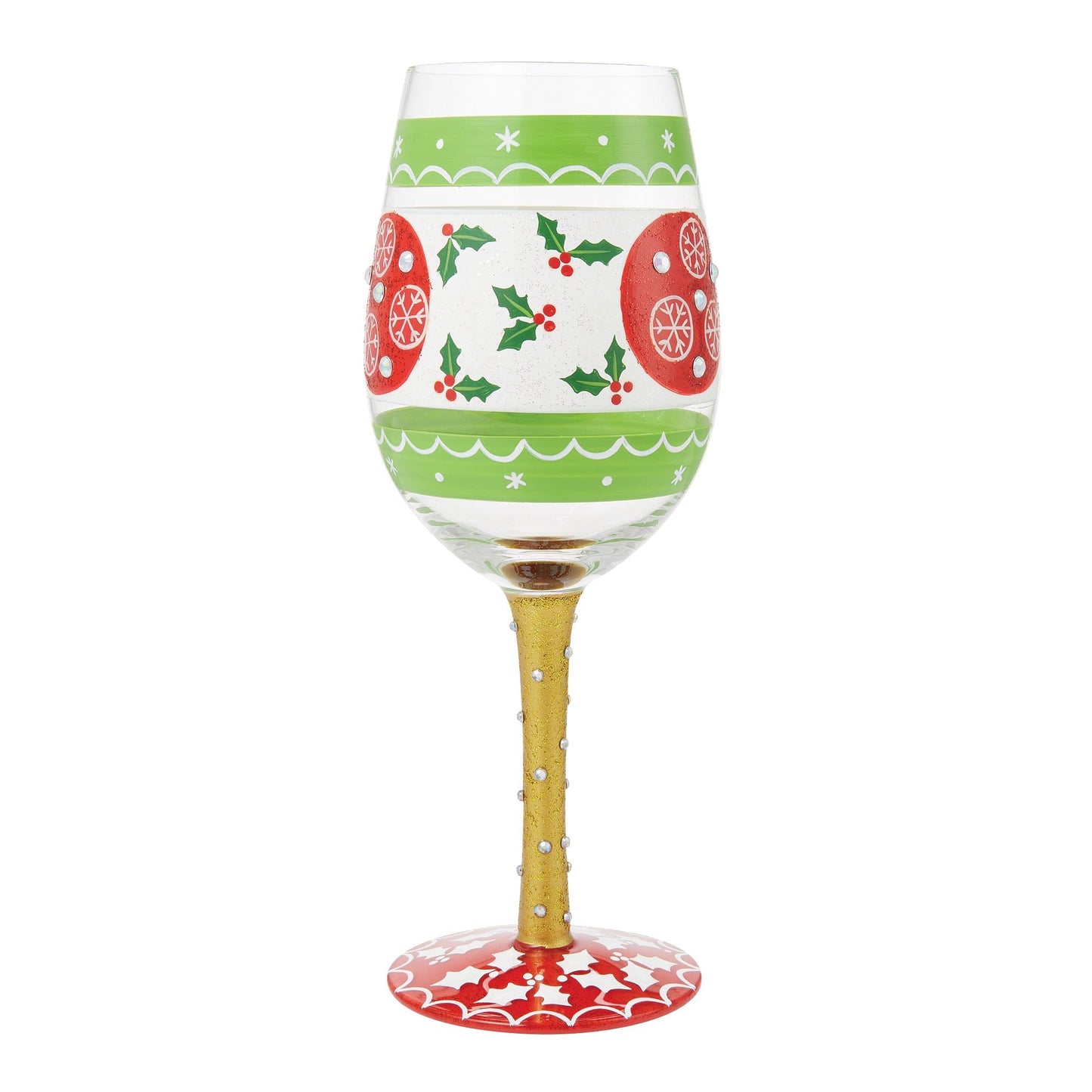 In Full Cheer Hand Painted Wine Glass