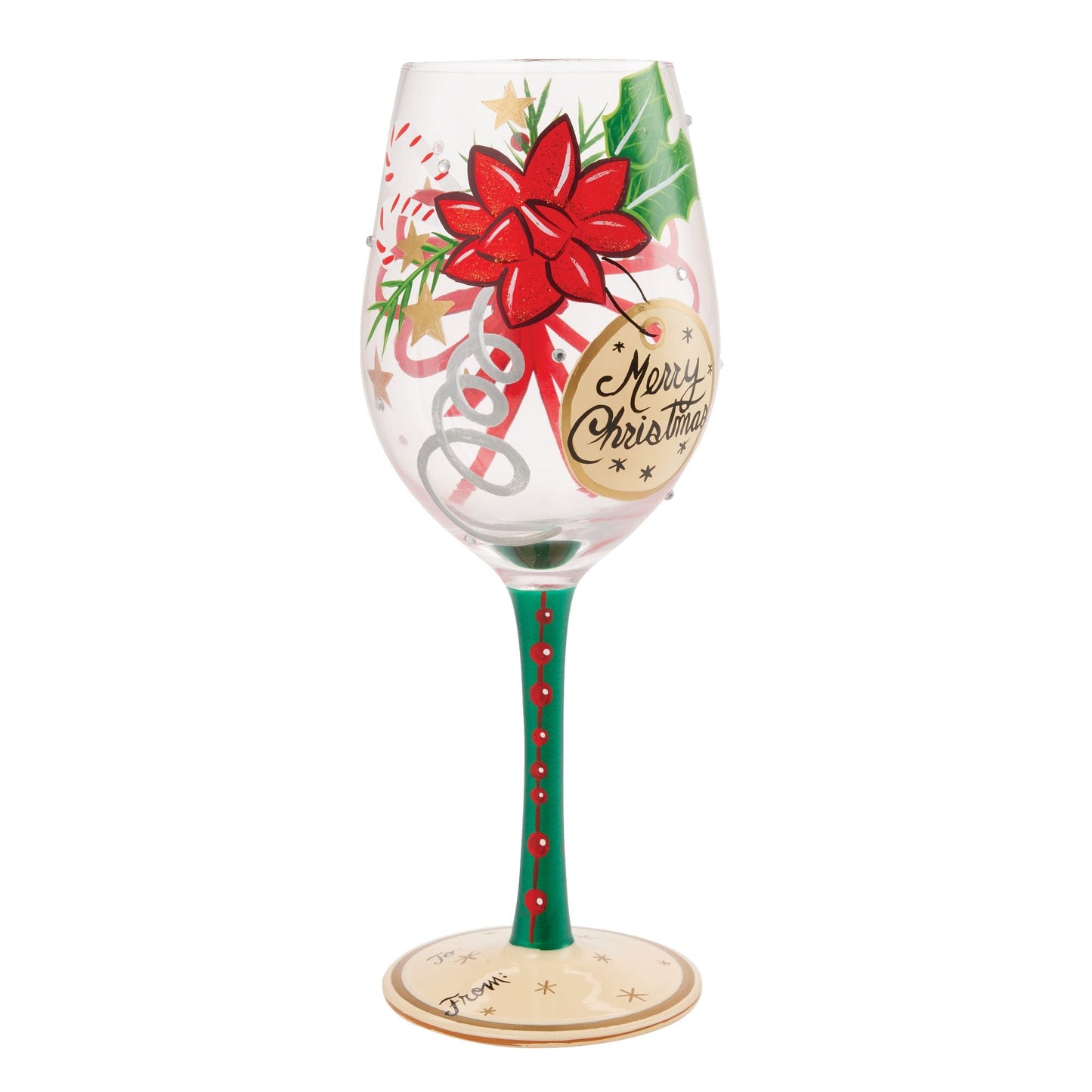 My Gift to You Hand Painted Wine Glass
