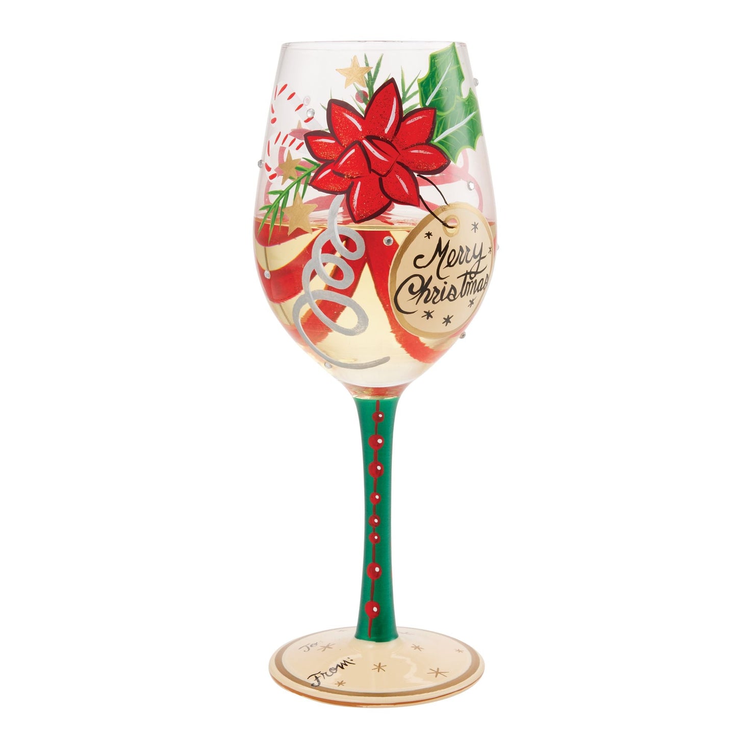 My Gift to You Hand Painted Wine Glass