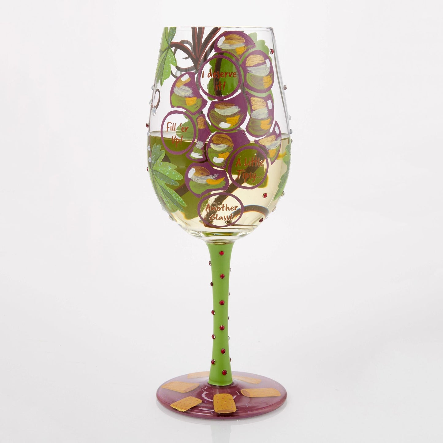 Wine Not? Hand Painted Wine Glass
