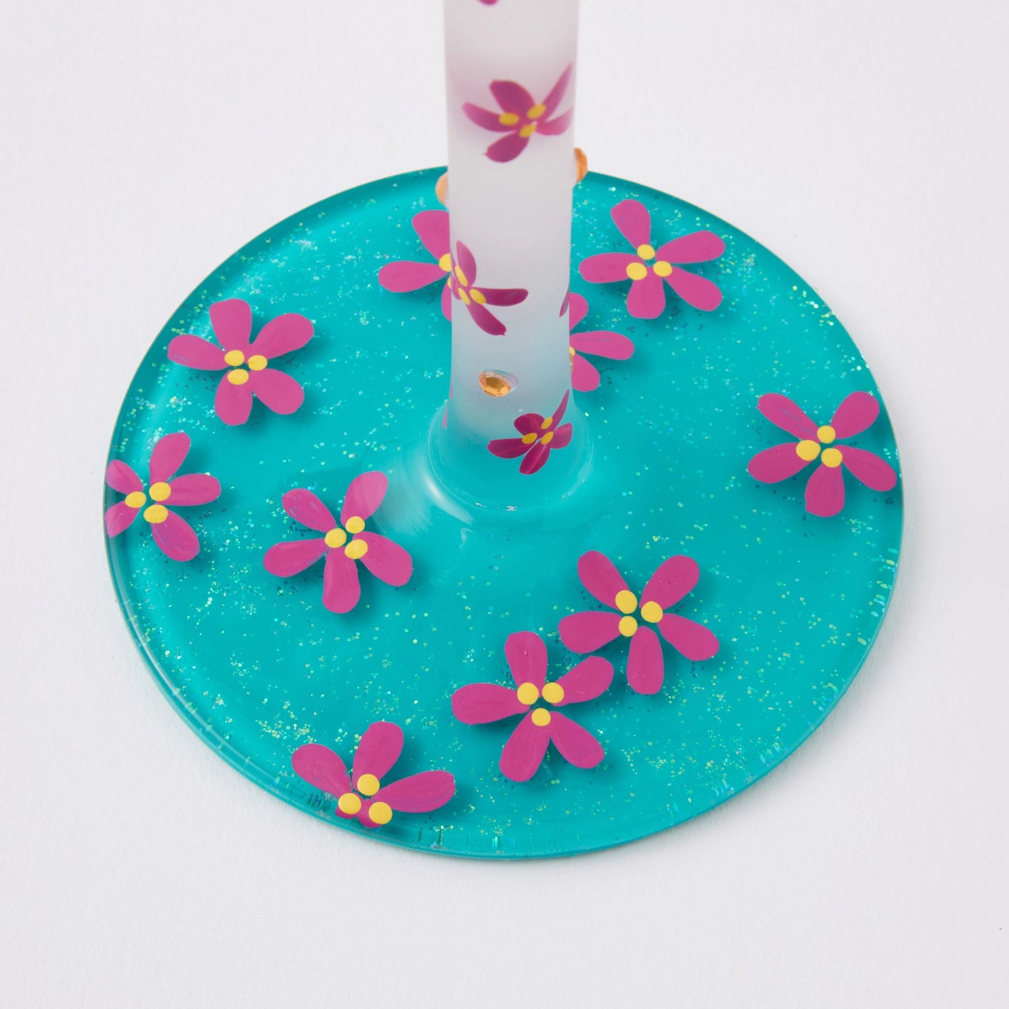 Dance of the Dragonflies Hand Painted Wine Glass