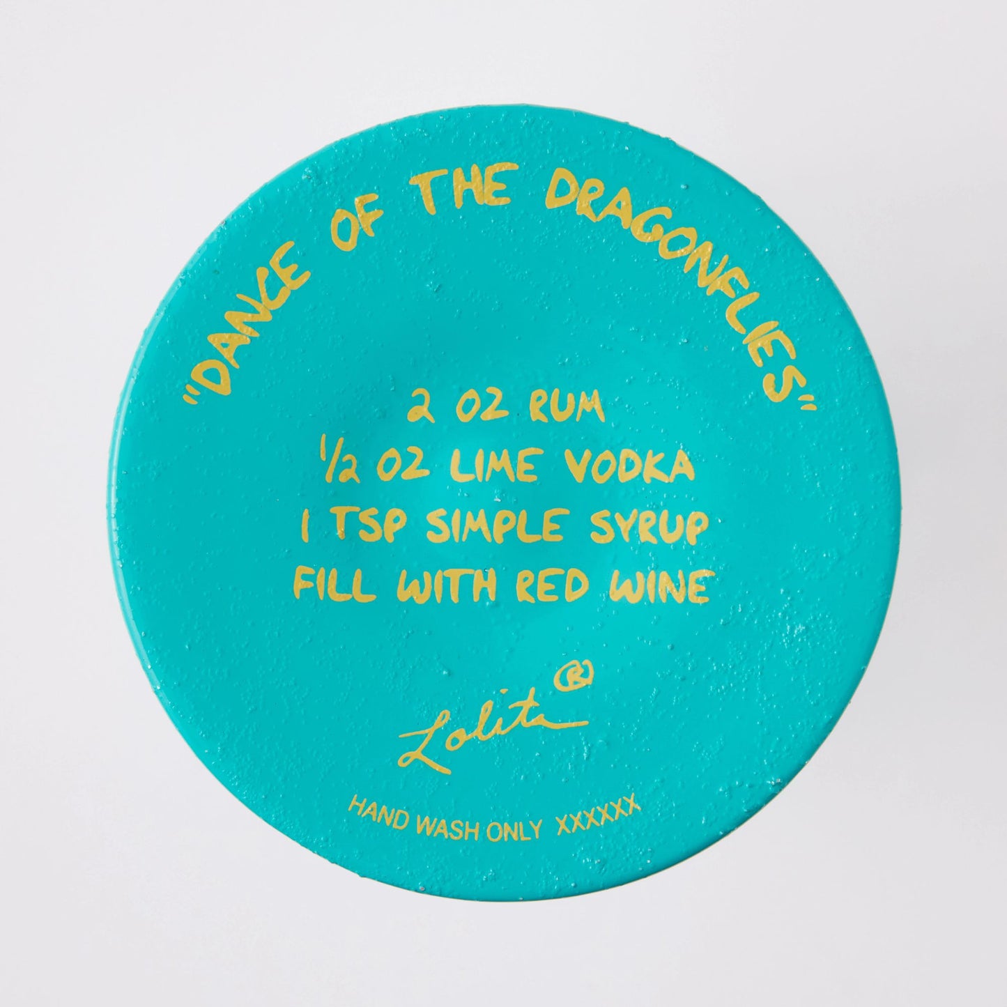 Dance of the Dragonflies Hand Painted Wine Glass