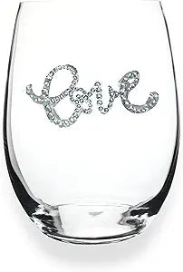 Love Jeweled Stemless Wine Glass
