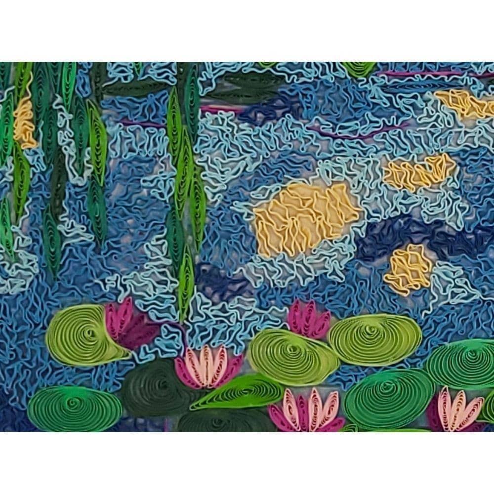Quilled Water Lilies Monet Framed Card