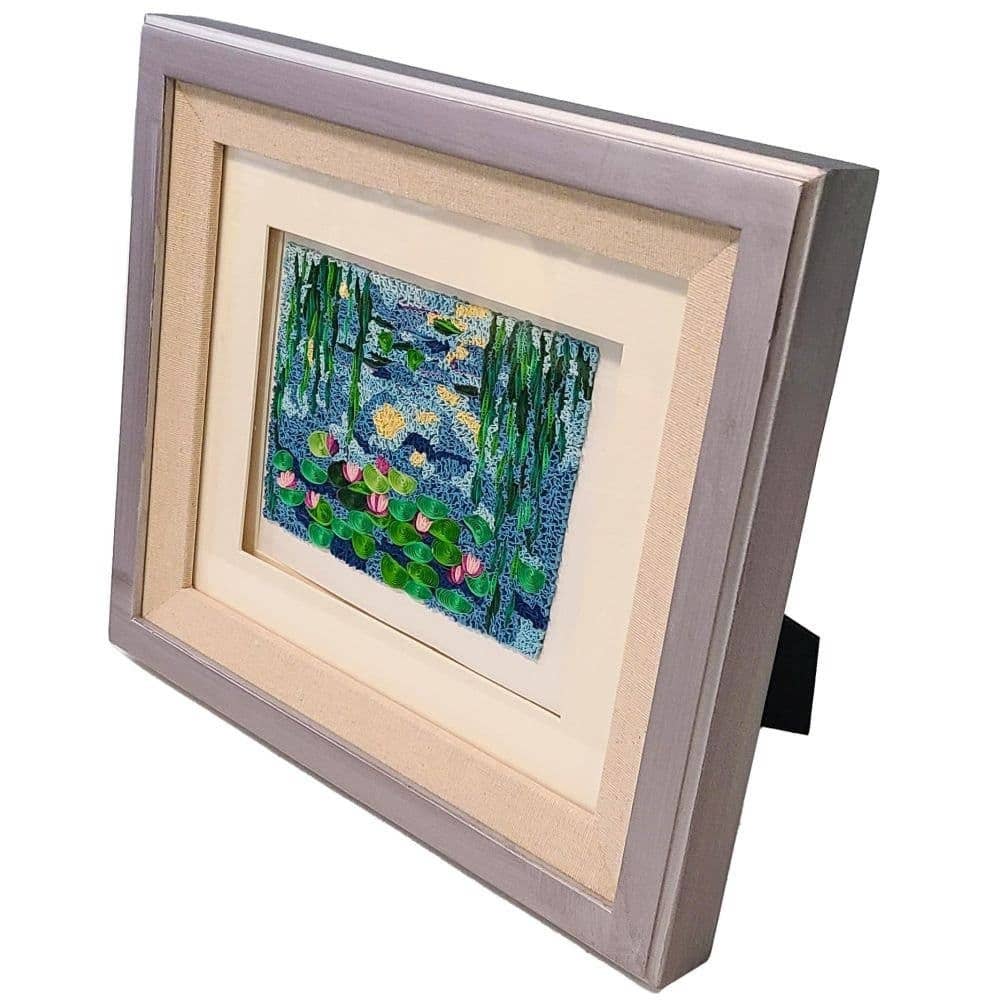 Quilled Water Lilies Monet Framed Card