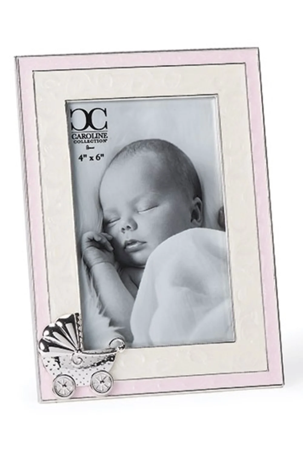 7.5"H PINK BABY CARRIAGE FRAMe
