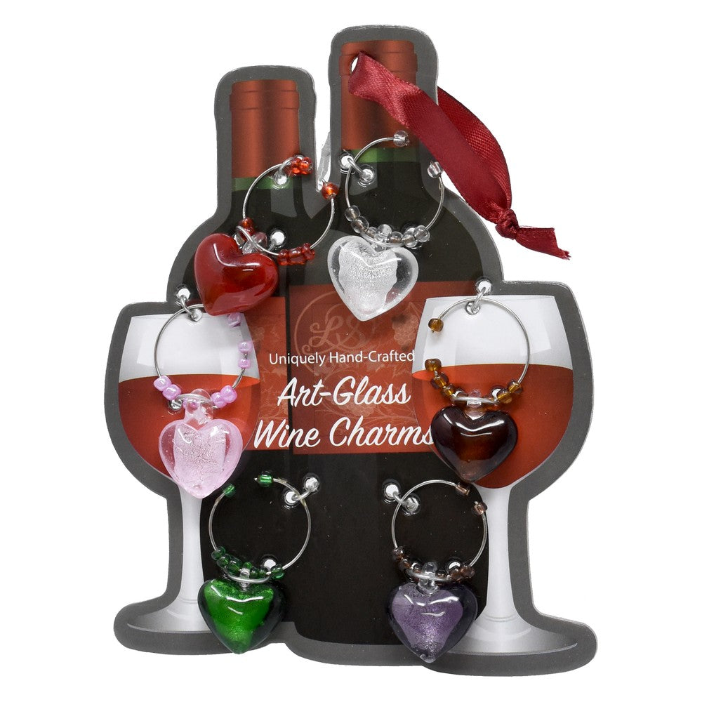 Wine Charms Hearts