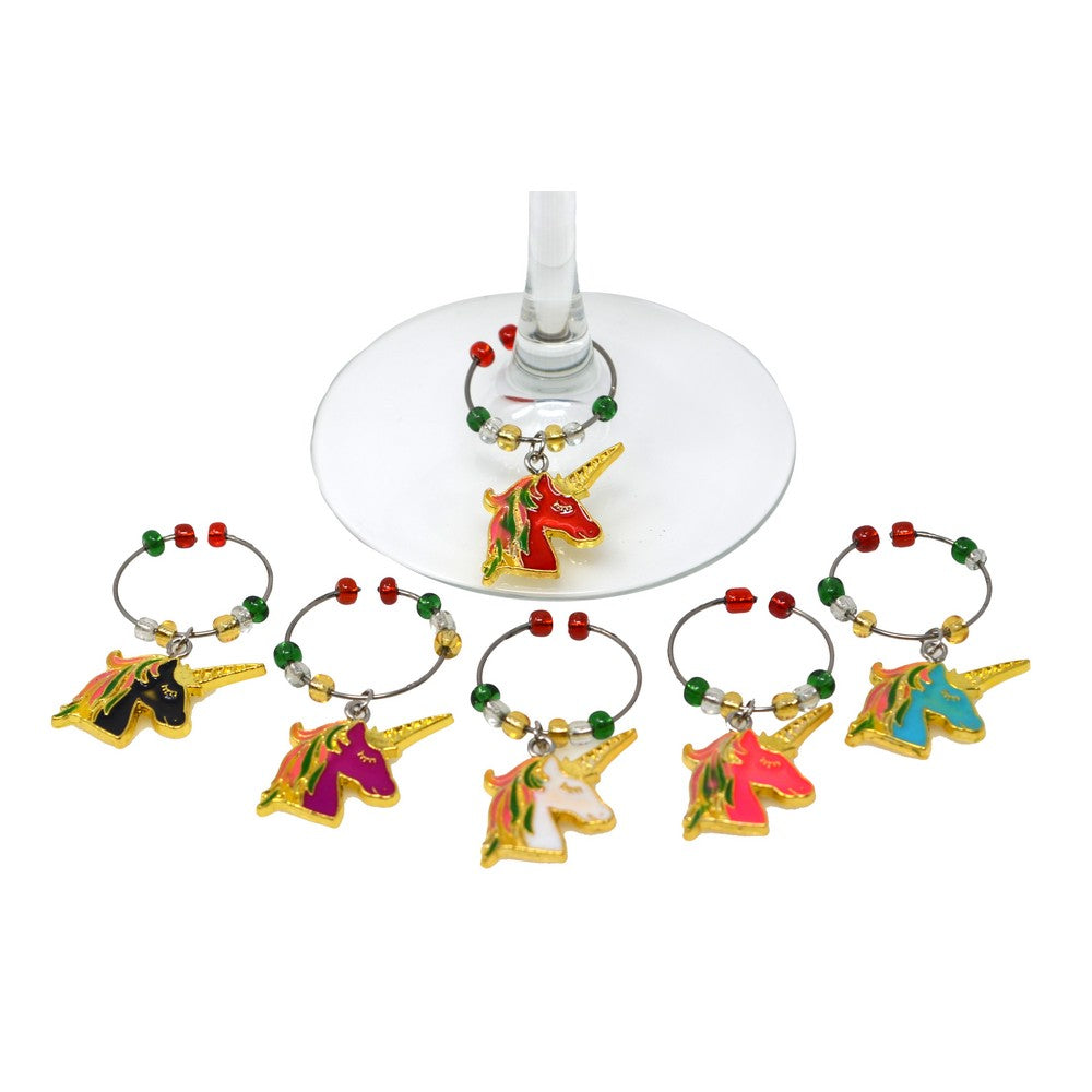 Unicorn Wine Charms
