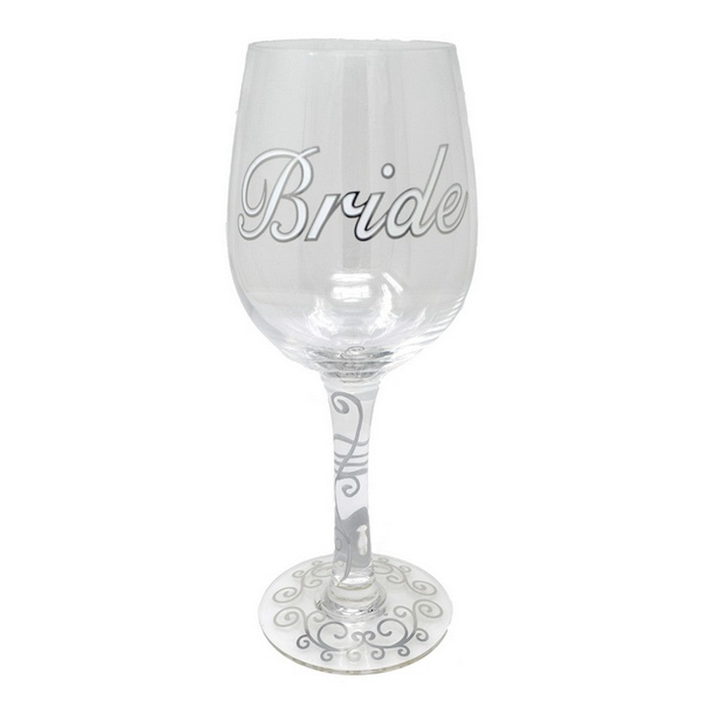 Bride Wine Glass Clear