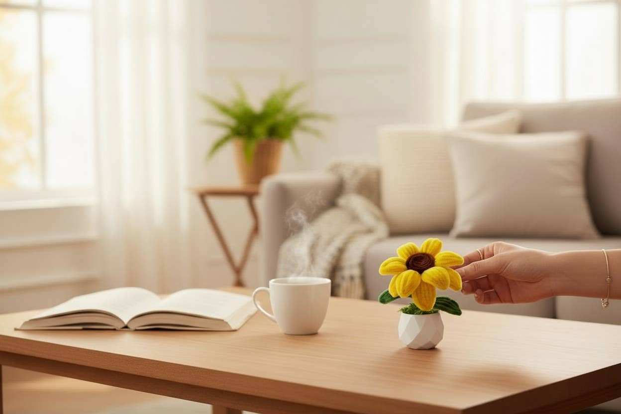 Sunflower Twist Art Floral DIY Kit – Chenille Flower Craft