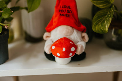 Gnome Plush  Love You So Mush  Soft Cuddly Toy Funny Cute