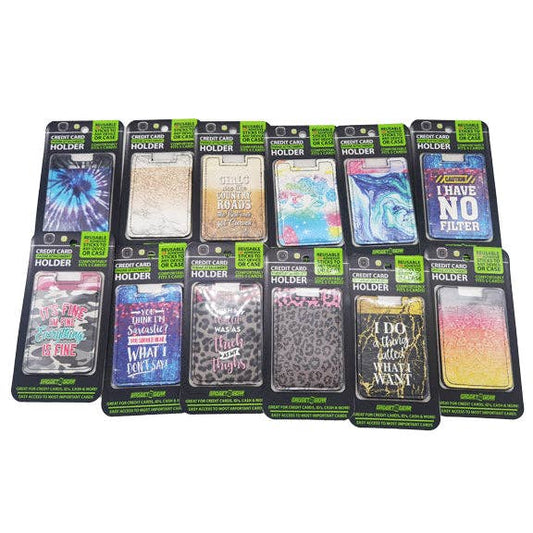 Spandex Dual Phone Pocket Card Holder