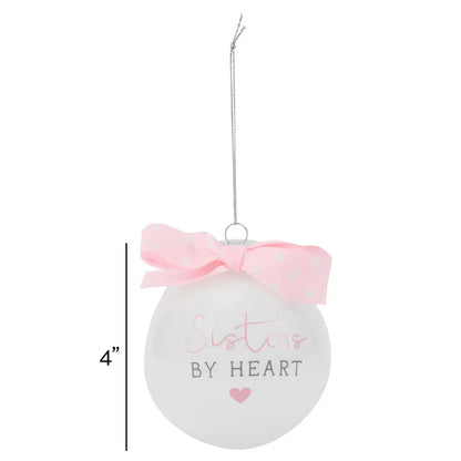 Christmas Ornament Glass Sisters By Heart