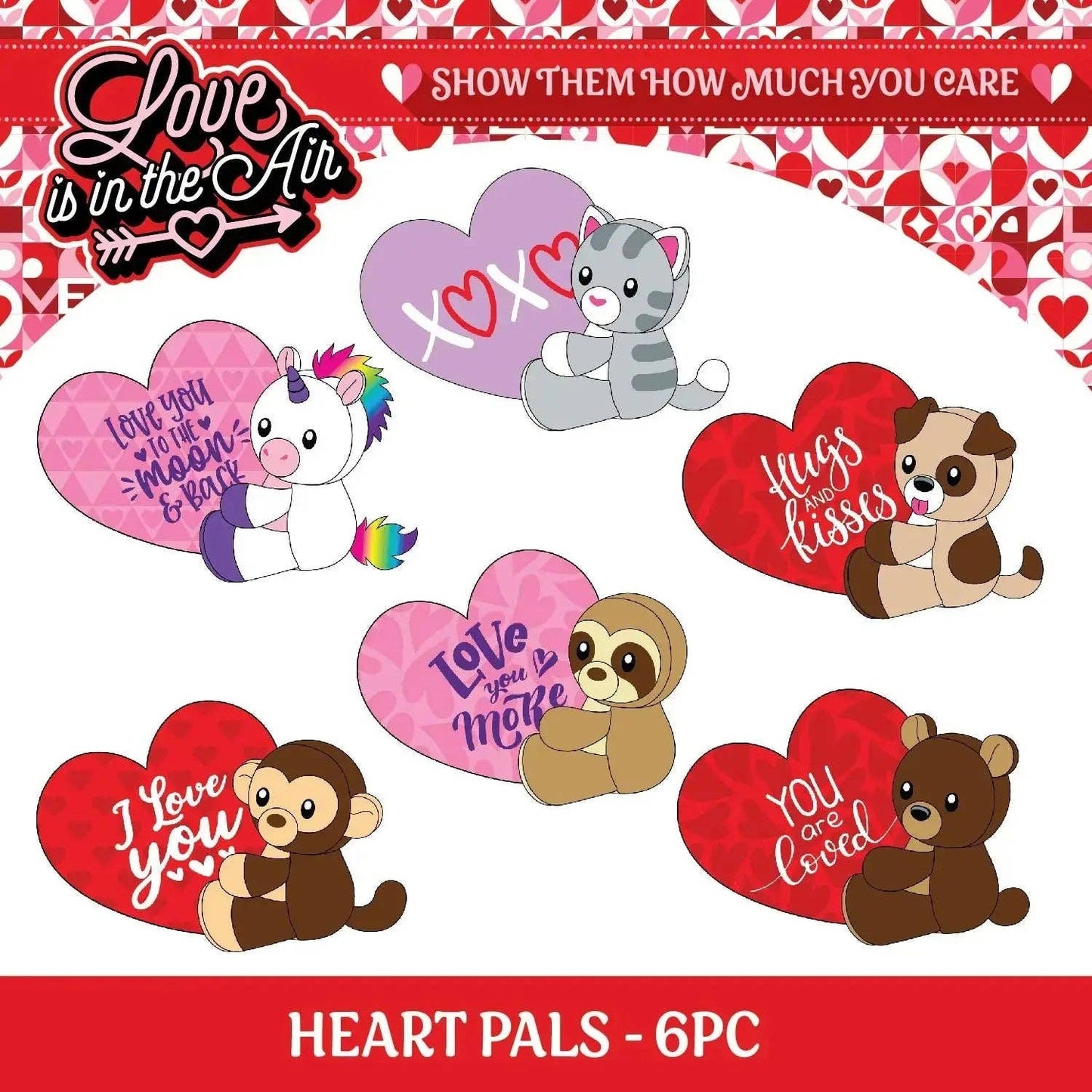 Valentine's Day Plush Conversation Heart Pals Assortment