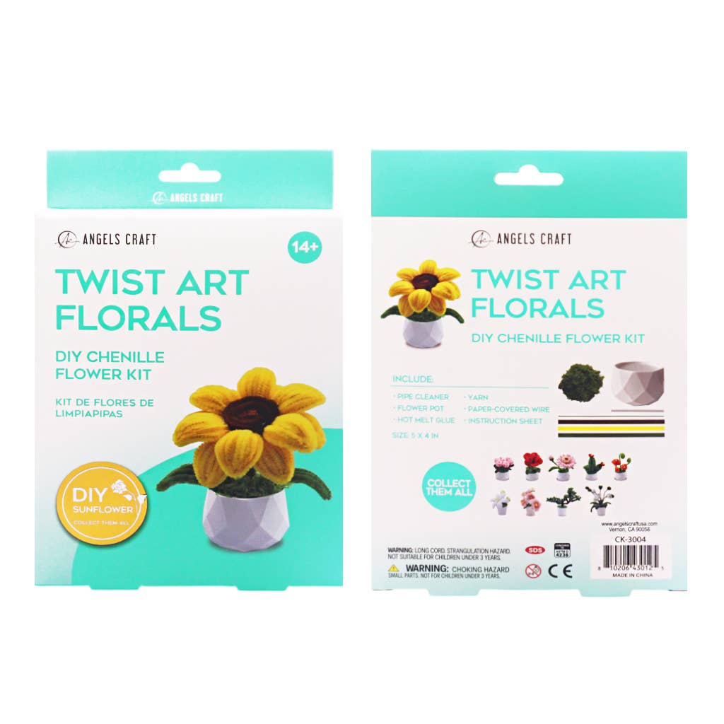 Sunflower Twist Art Floral DIY Kit – Chenille Flower Craft