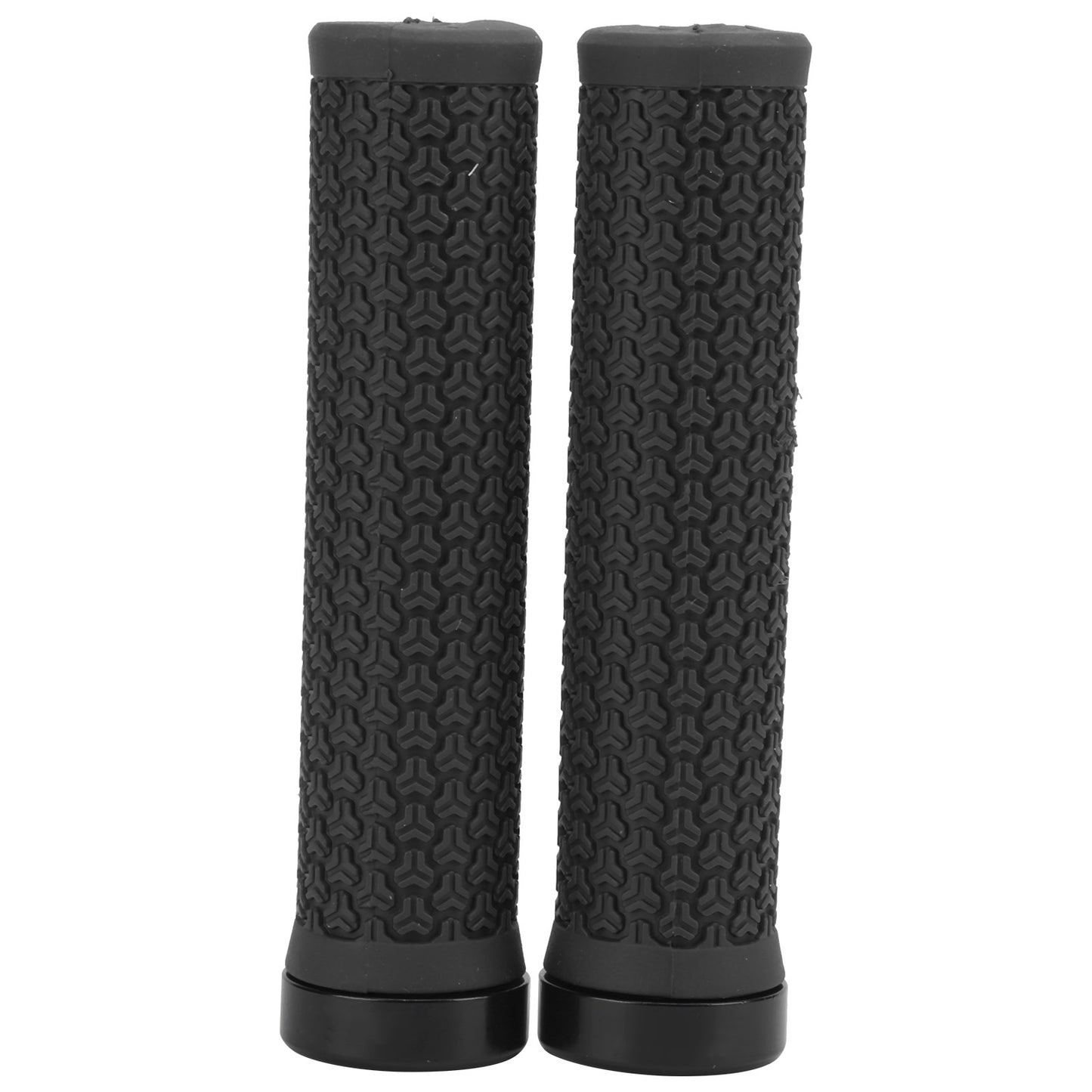 ZTTO Mountain Bike Handlebar Single Locking Grips Bicycle Shock Absorbing Rubber GripsBlack