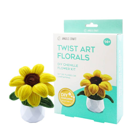 Sunflower Twist Art Floral DIY Kit – Chenille Flower Craft