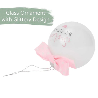 Christmas Ornament Glass Sisters By Heart