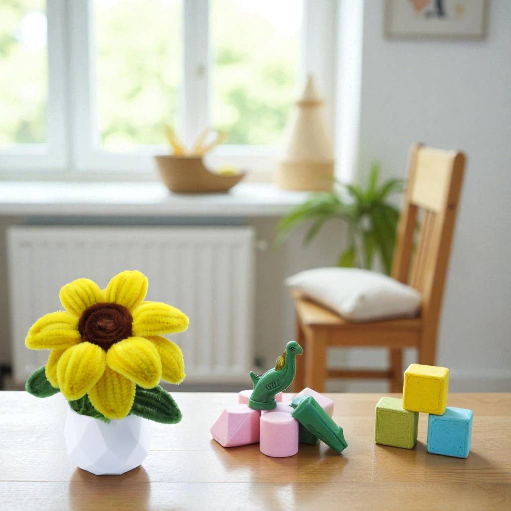 Sunflower Twist Art Floral DIY Kit – Chenille Flower Craft