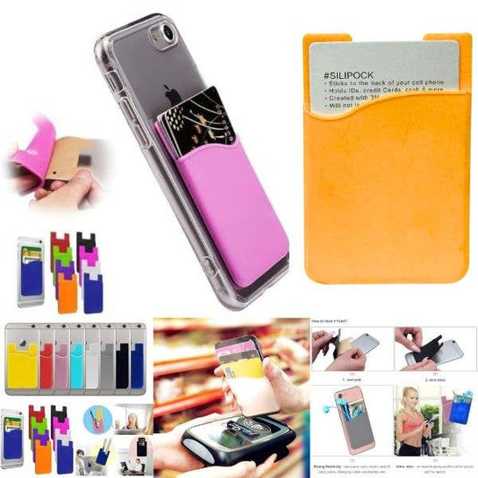 Cellphone Slip Pockets - 3M Non Abrasive Adhesive - YELLOW