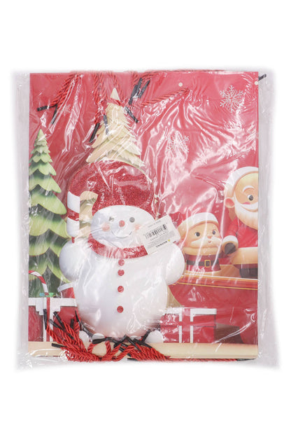 3d Glitter Christmas Santa Gift Bag - 12 Pcs