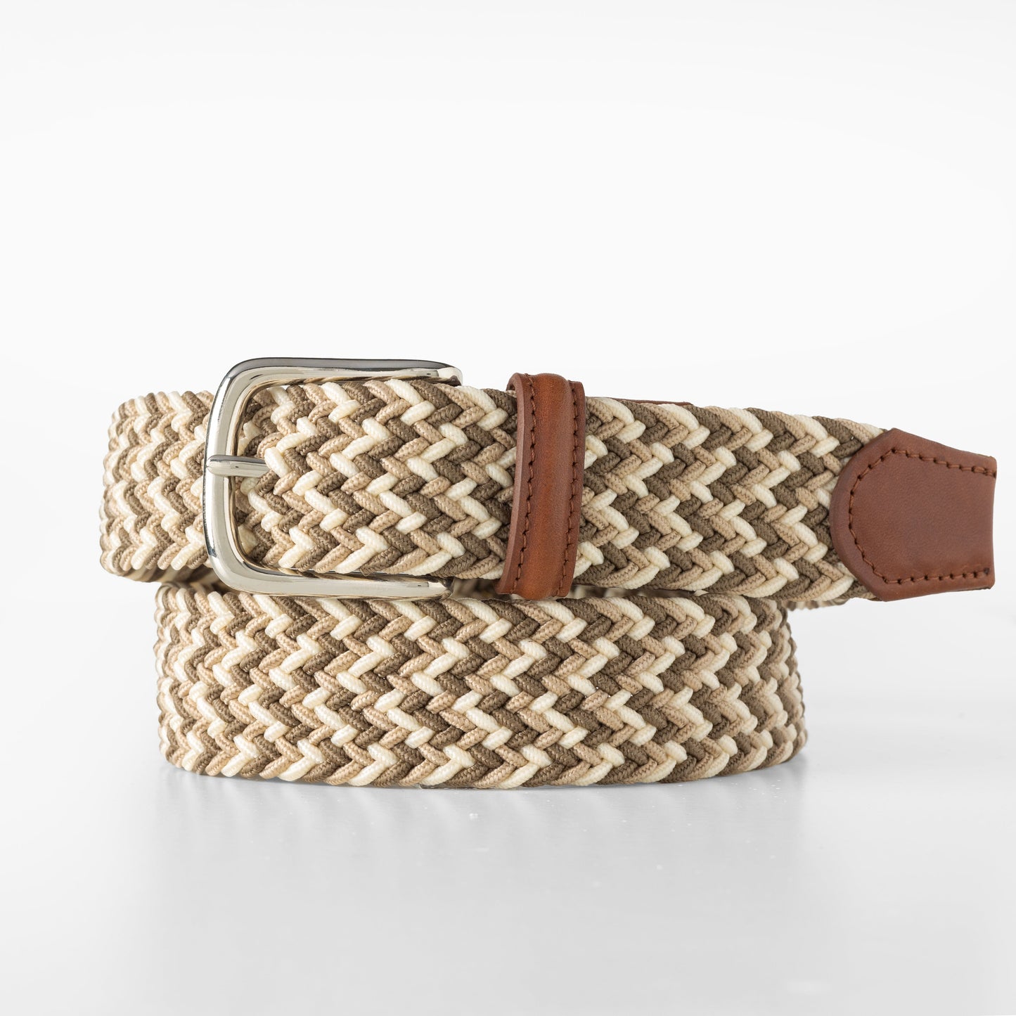 Multi-Color Stretch Braid Belt
