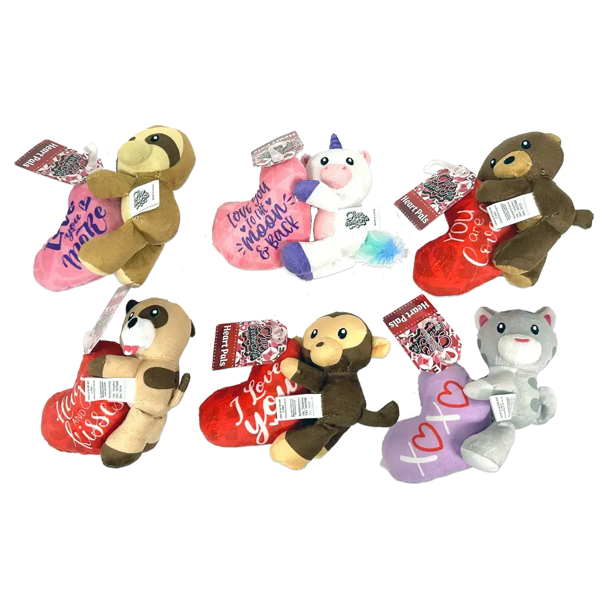 Valentine's Day Plush Conversation Heart Pals Assortment
