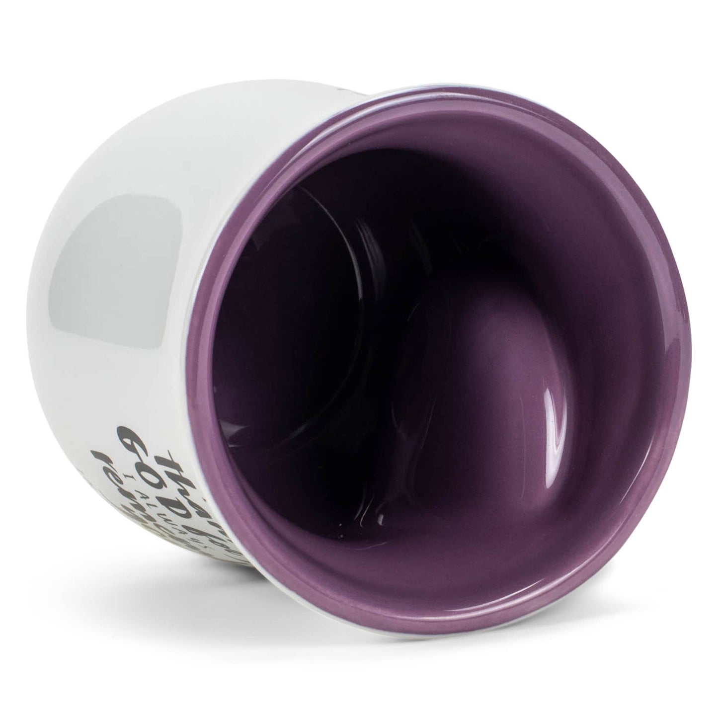 Ceramic Handwarmer Mug Pastor's Wife Floral w/Plum Interior