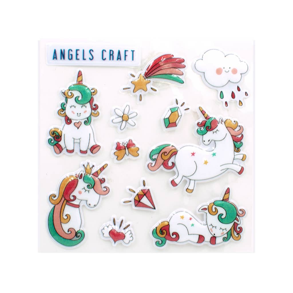 Assorted Unicorn Stickers – 3ct, 12x40cm