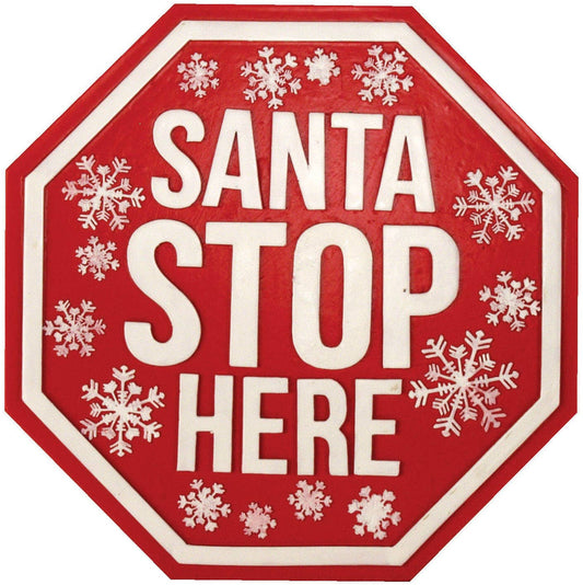 Santa Stop Here Step Stone