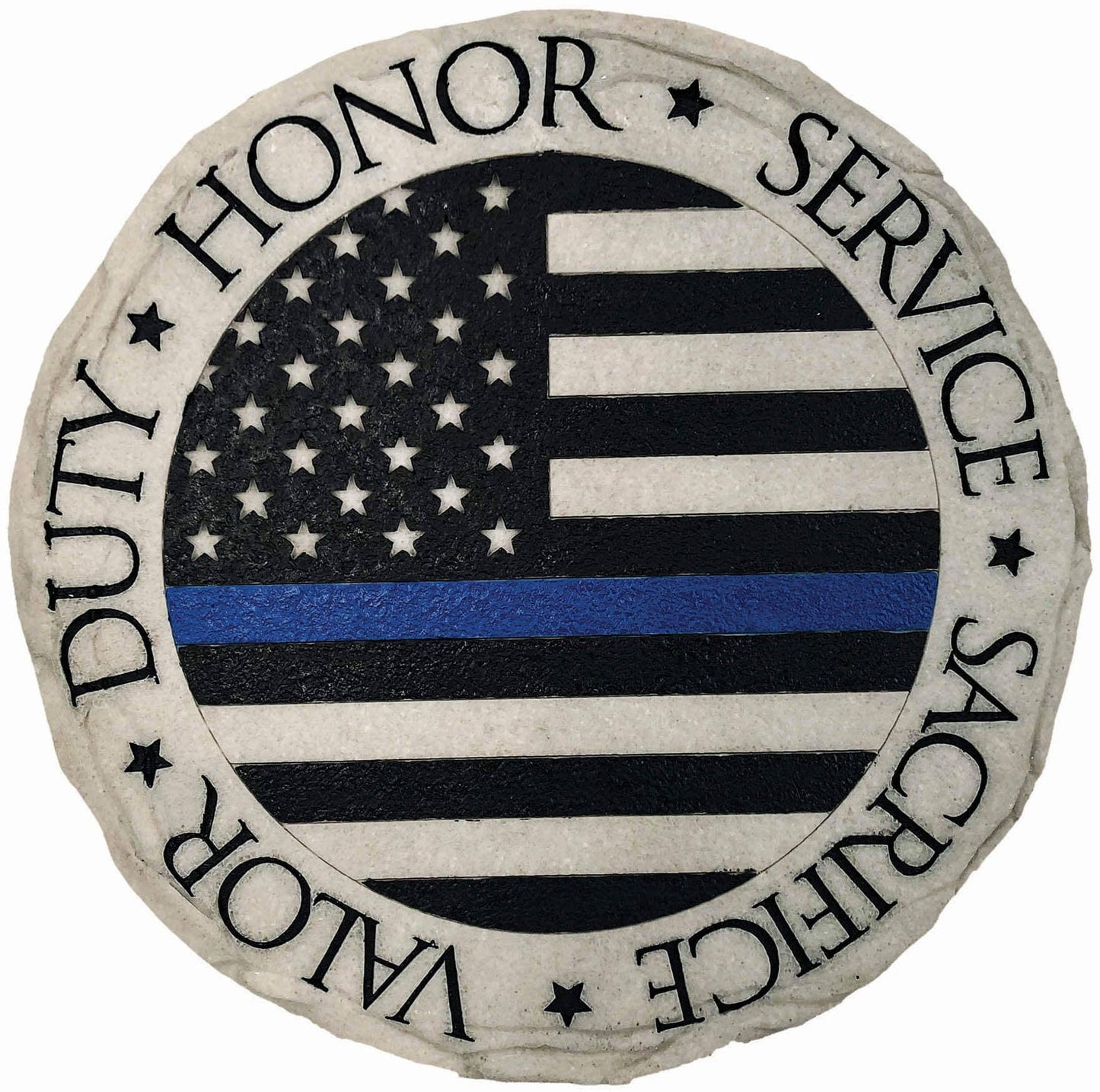 Police Blue Line Step Stone