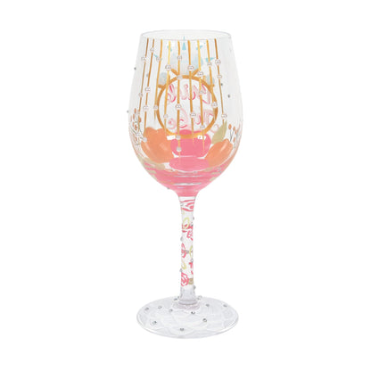 Bride Tribe Hand-Painted Wine Glass, 15 oz.