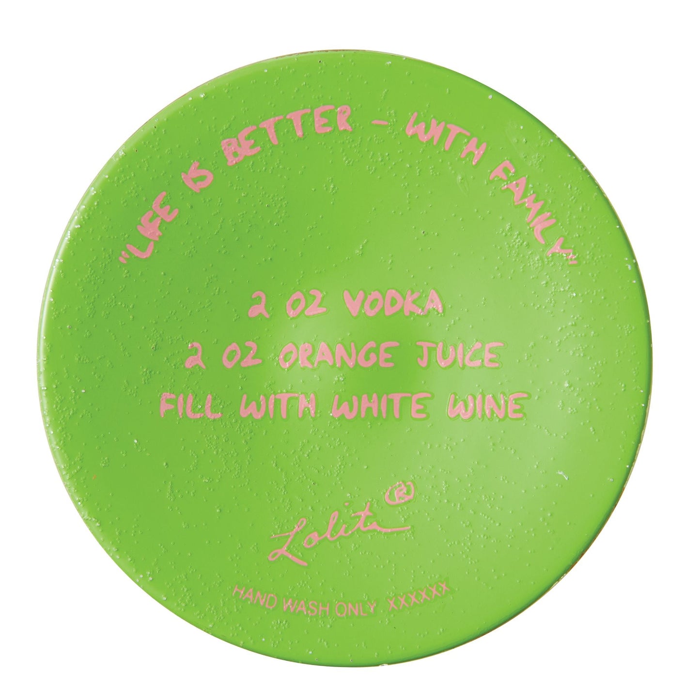 Life with Family Hand Painted wine glass