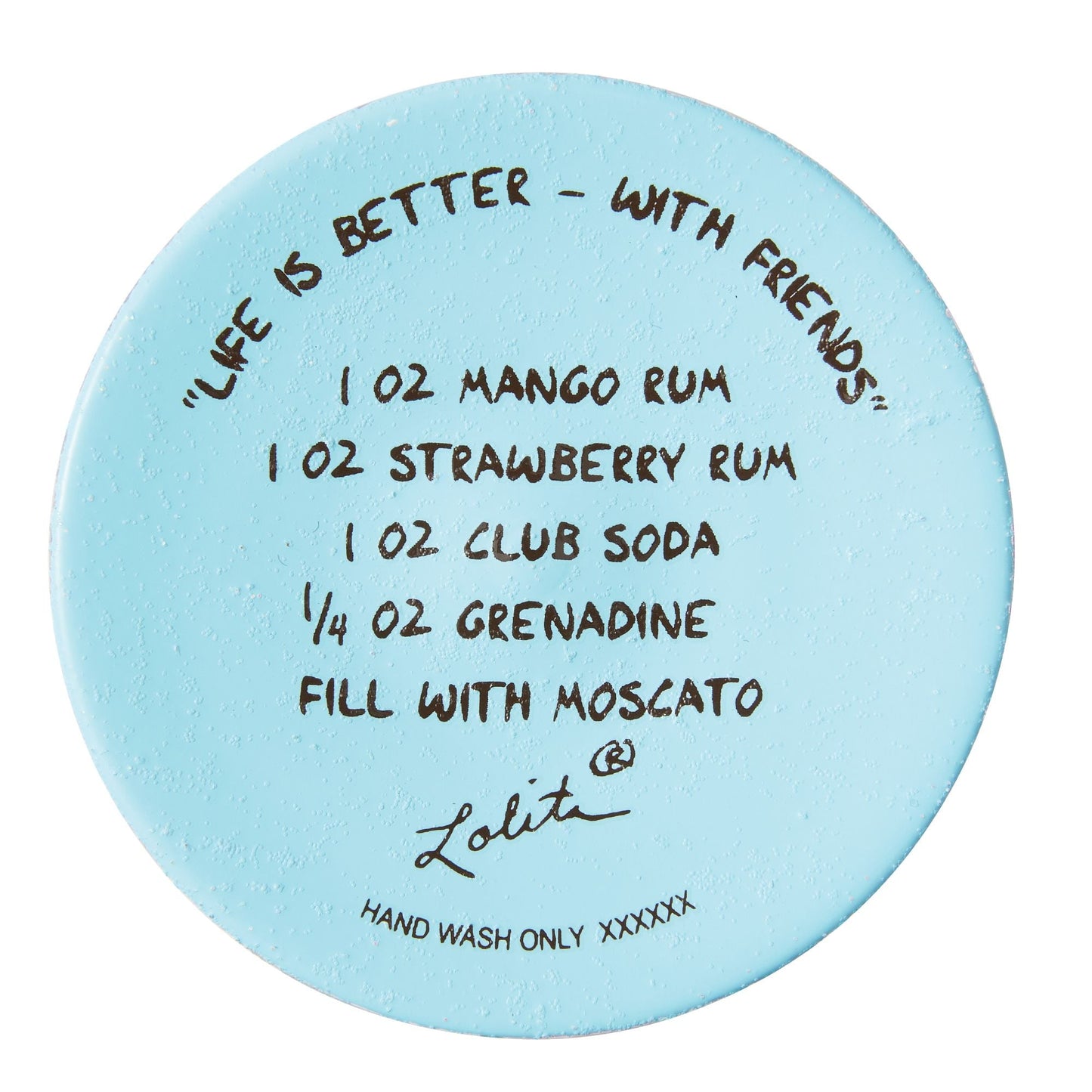 Life with Friends Hand Painted wine glass