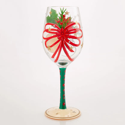 My Gift to You Hand Painted Wine Glass