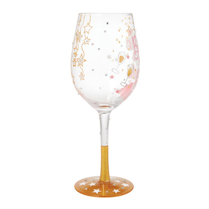 Bestie of the Bride Hand Painted Wine Glass