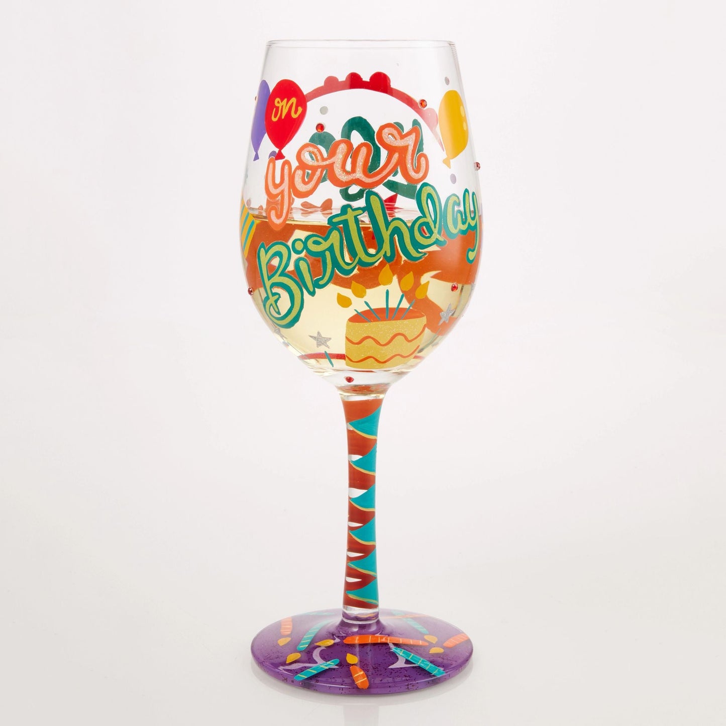 Life is Better on Your Birthday Hand Painted Wine Glass