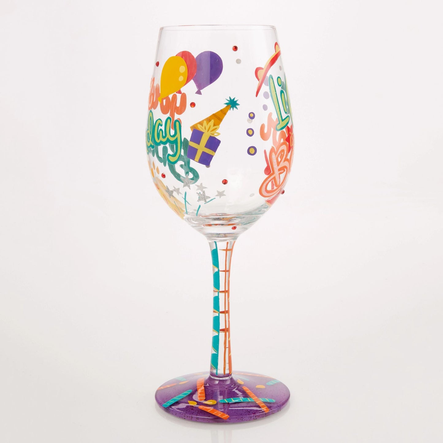 Life is Better on Your Birthday Hand Painted Wine Glass