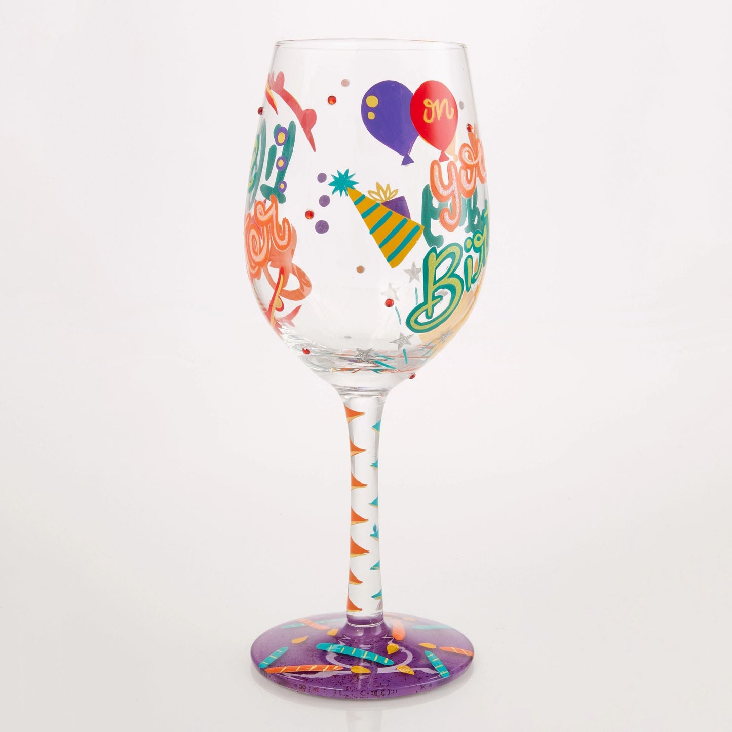 Life is Better on Your Birthday Hand Painted Wine Glass