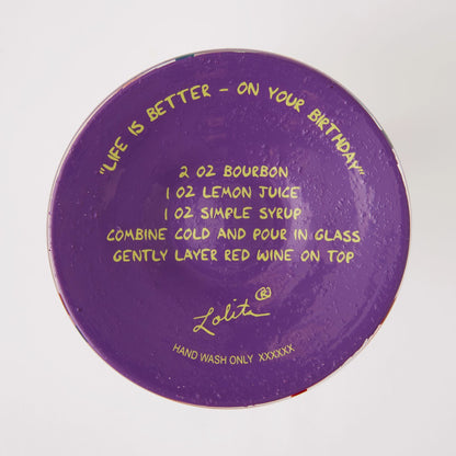Life is Better on Your Birthday Hand Painted Wine Glass