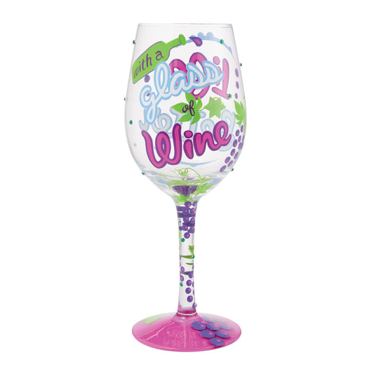 Life is Better With Wine Hand Painted Wine Glass