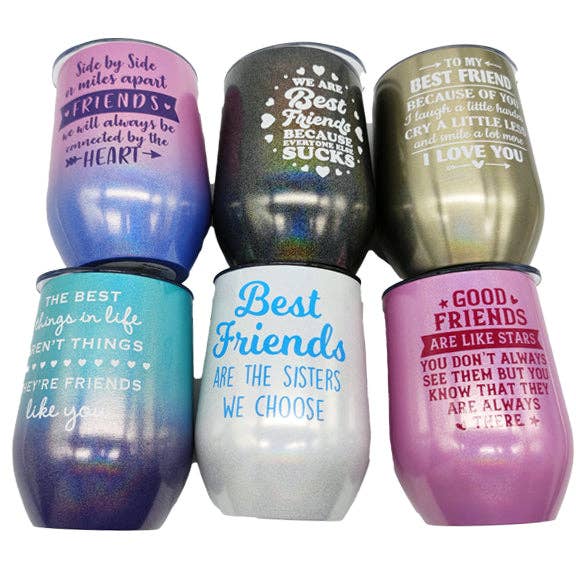 Insulated Wine Cup With Lid 12 Oz