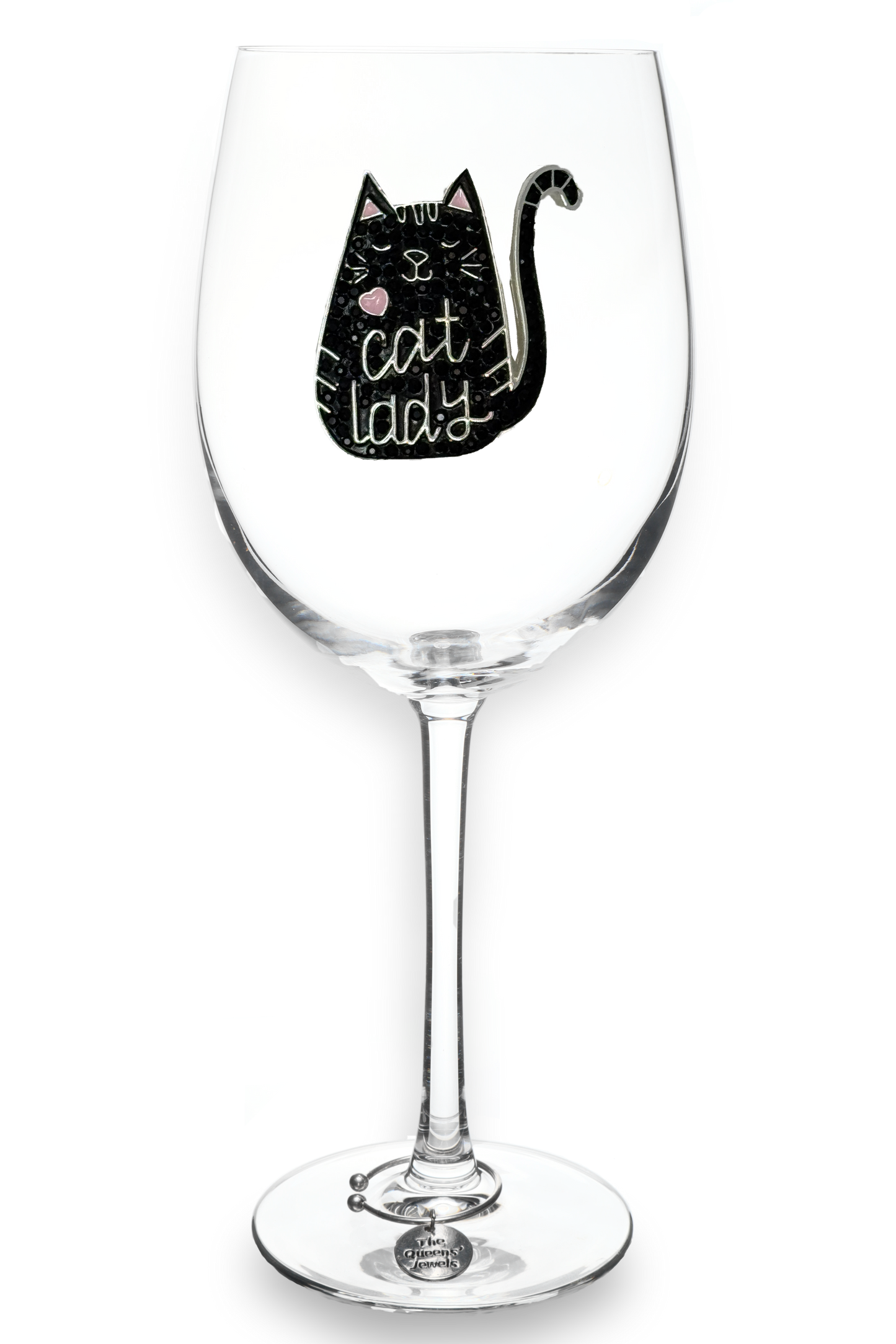 Cat Lady Stemmed Wine Glass