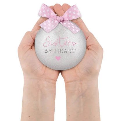 Christmas Ornament Glass Sisters By Heart