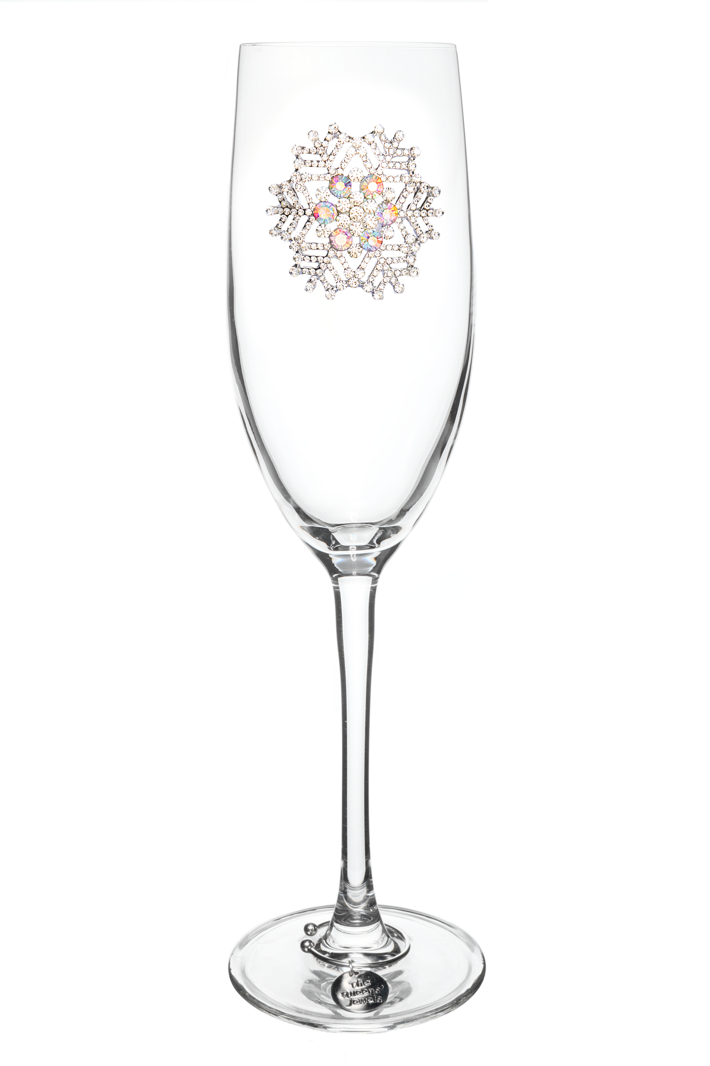 Snowflake Jeweled Champagne Flute